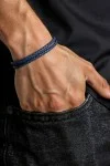 Βραχιόλι OOZOO Blue Leather από Ατσάλι SB-1056-195