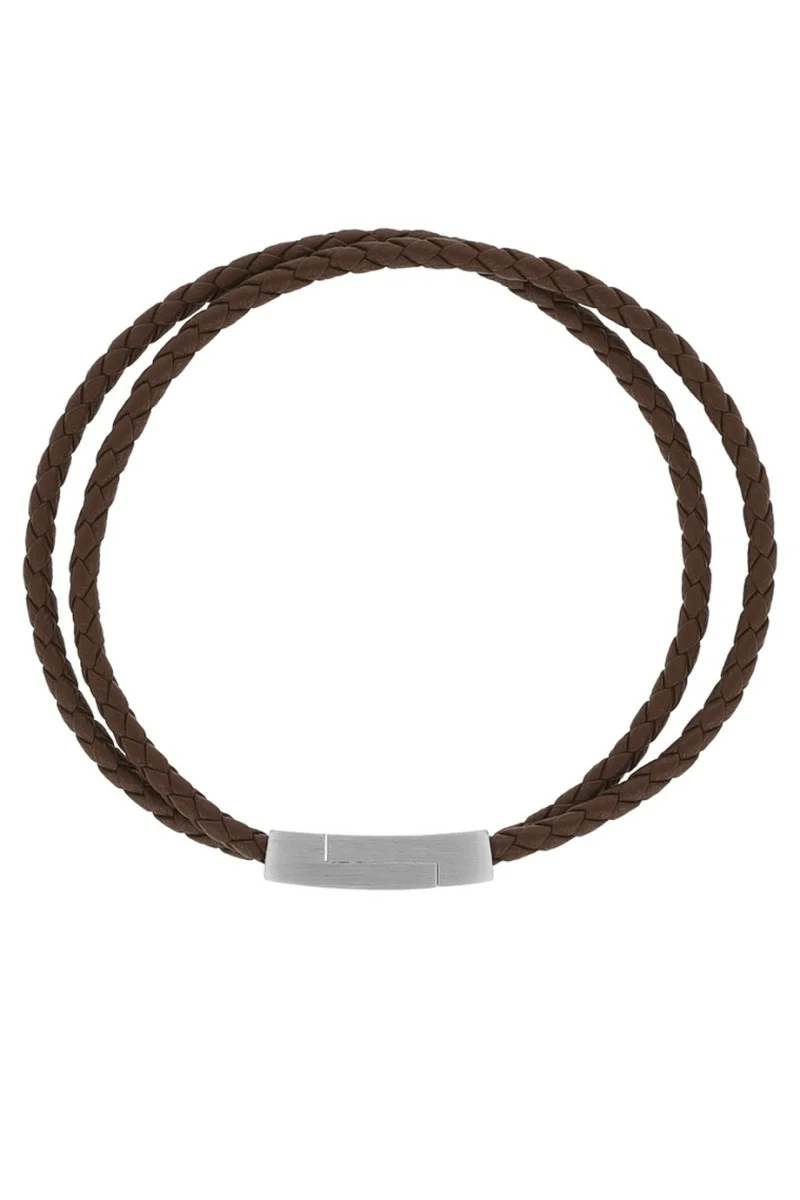Βραχιόλι OOZOO Brown Leather από Ατσάλι SB-1058-195