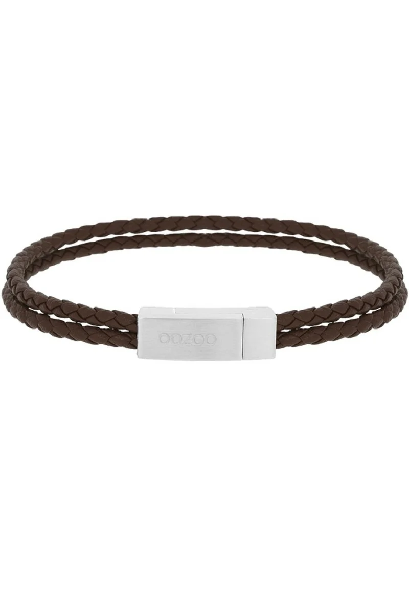 Βραχιόλι OOZOO Brown Leather από Ατσάλι SB-1058-195