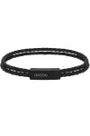 Βραχιόλι OOZOO Black Leather από Ατσάλι SB-1059-195