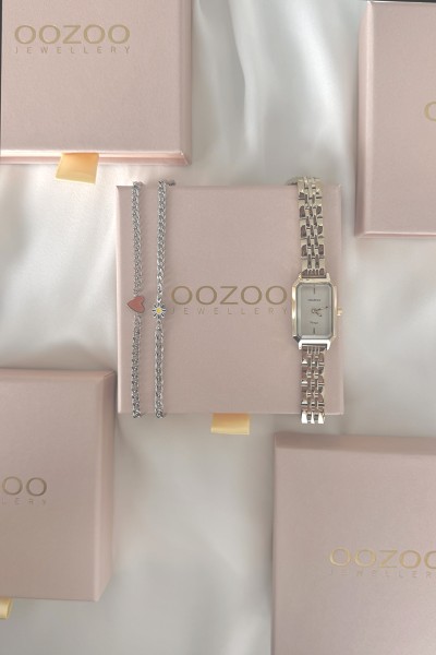 Βραχιόλι OOZOO από Ατσάλι Heart SB-1018
