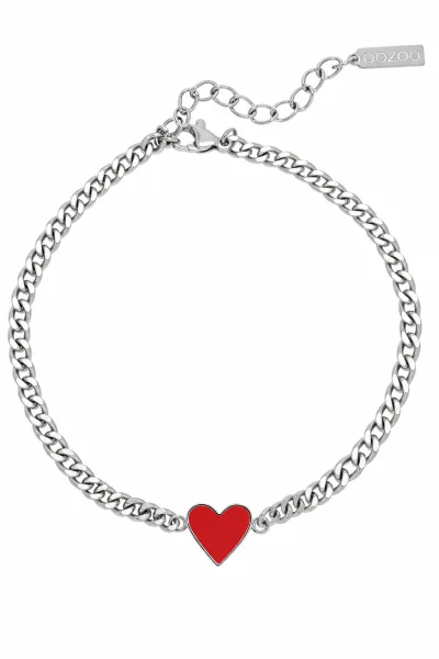 Βραχιόλι OOZOO από Ατσάλι Heart SB-1018