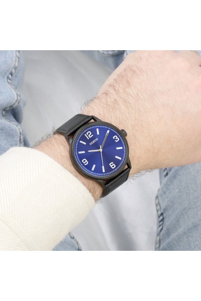 OOZOO Timepieces Black Leather Strap 45mm C11502