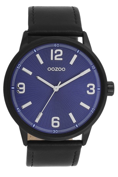 OOZOO Timepieces Black Leather Strap 45mm C11502