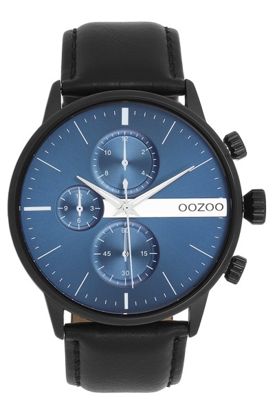 OOZOO Timepieces Black Leather Strap 45mm C11510