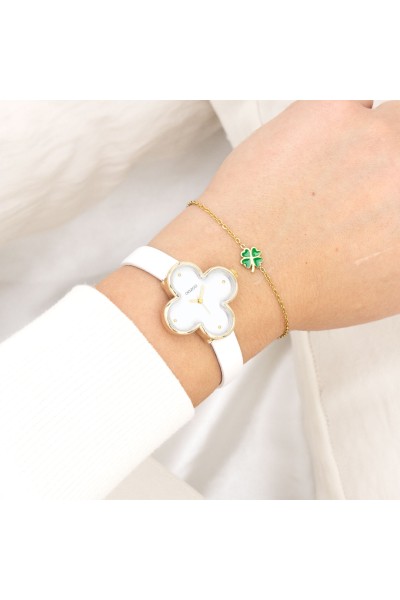 OOZOO Vintage White Leather Strap C11520