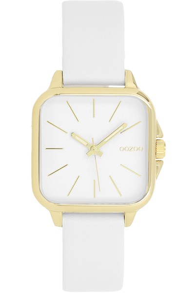 OOZOO Timepieces White Leather Strap C11665