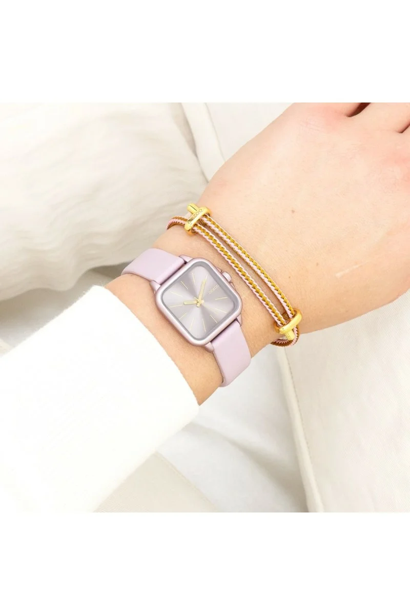OOZOO Timepieces Pink Leather Strap C11667