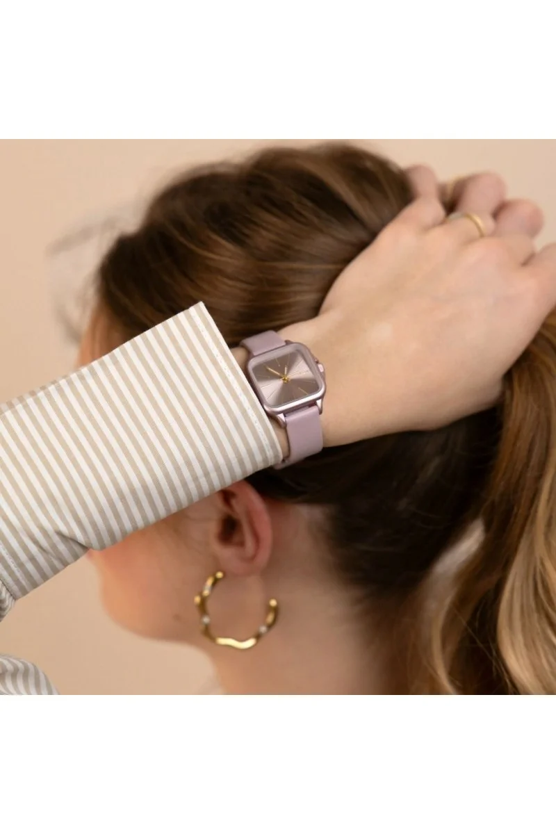 OOZOO Timepieces Pink Leather Strap C11667