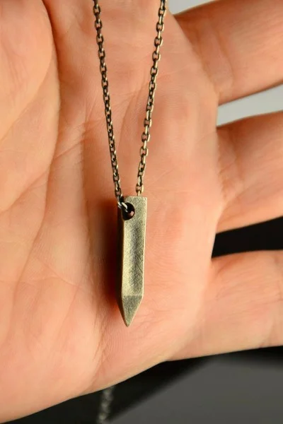 Κολιέ TALOS Χειροποίητο από Ασήμι Geometric