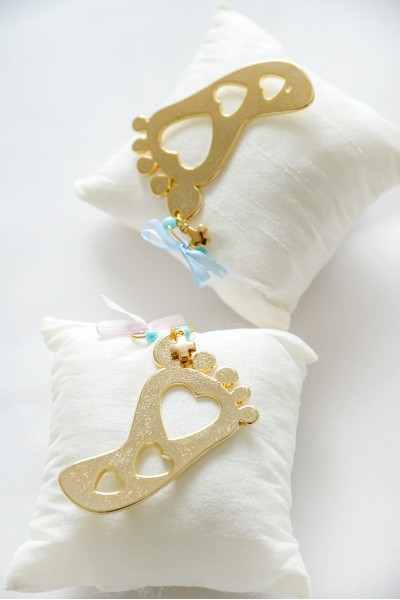 Παιδικό Γούρι Παραμάνα Πατουσάκι Ροζ