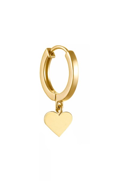 Σκουλαρίκι Μονό Χρυσό 9Κ Freedom Heart