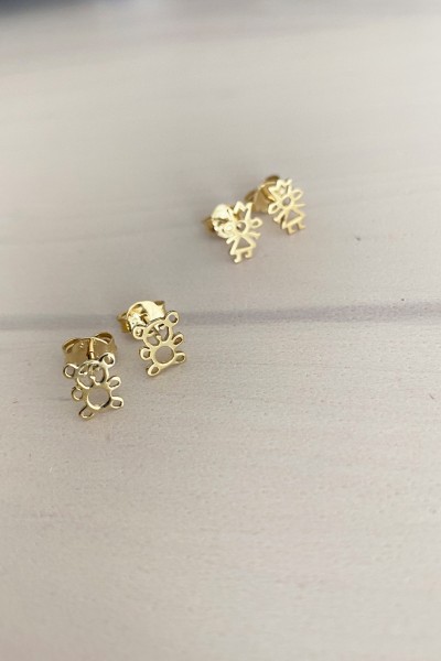 Σκουλαρίκι Χρυσό 9Κ Αρκουδάκι