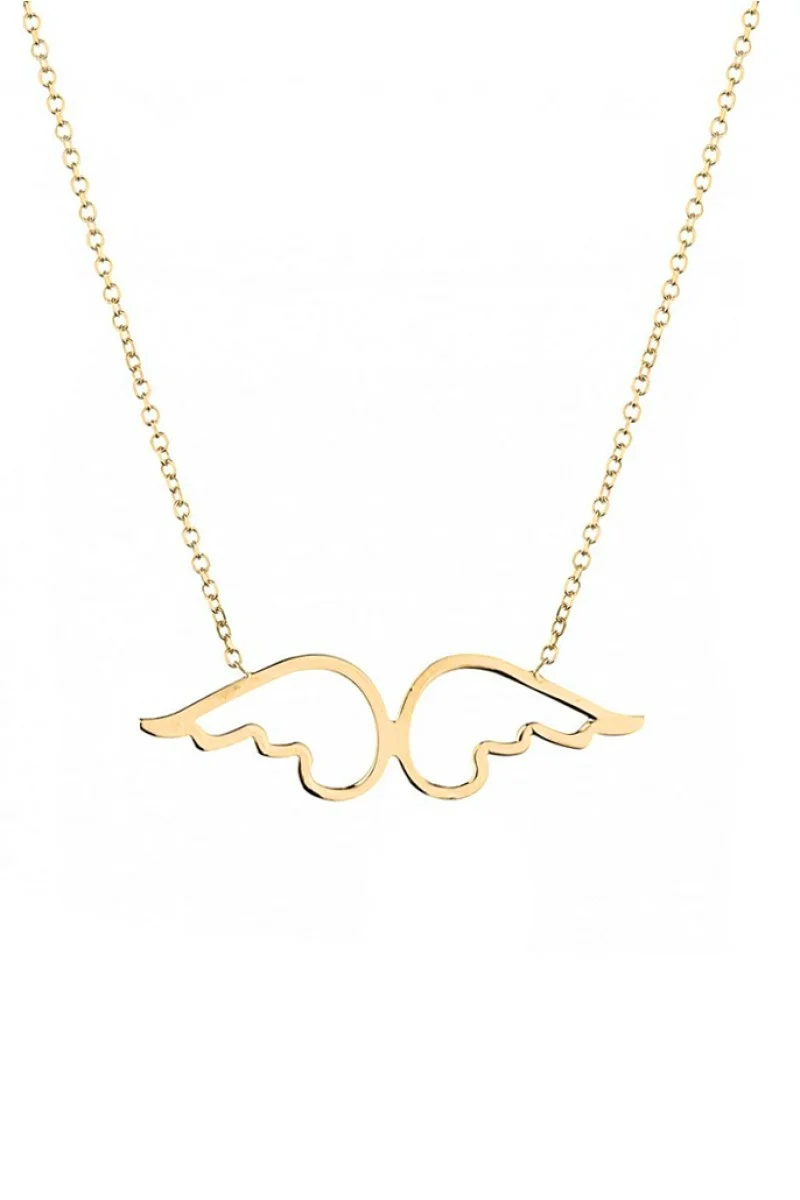 Κολιέ Χρυσό 9Κ Φτερά Chic Shine