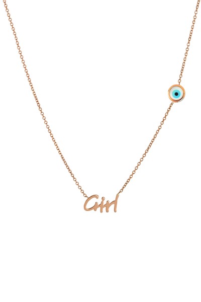 Κολιέ Ροζ Χρυσό 9Κ Girl