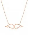 Κολιέ Ροζ Χρυσό 9Κ Φτερά Chic Shine