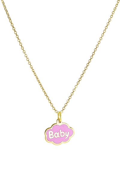 Κολιέ Χρυσό 9Κ Baby Ροζ