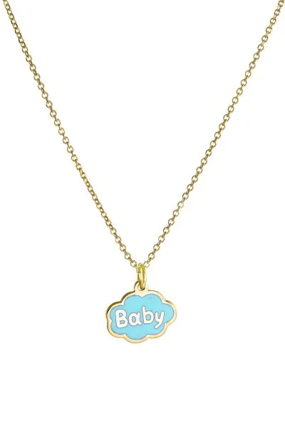 Κολιέ Χρυσό 9Κ Baby Blue