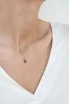Κολιέ Χρυσό 9Κ Blue Dot Ζαφείρι