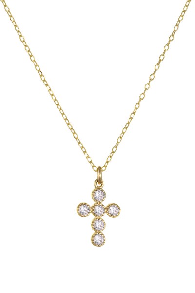 Κολιέ Χρυσό 9Κ Σταυρός Φούσκες