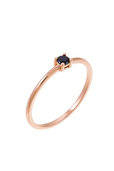 Δαχτυλίδι Ροζ Χρυσό 9Κ Simple Dot