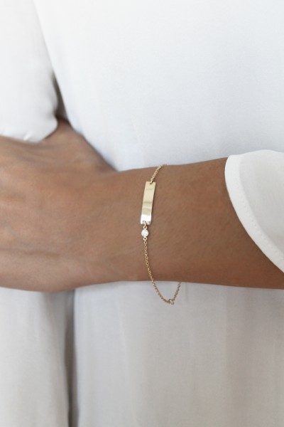 Βραχιόλι Χρυσό 9Κ Ταυτότητα Label It