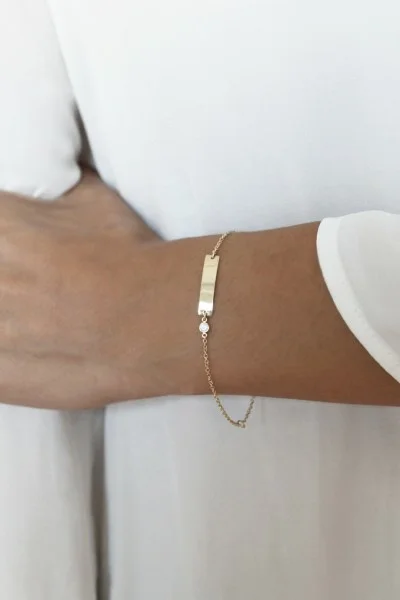 Βραχιόλι Χρυσό 9Κ Ταυτότητα Label It