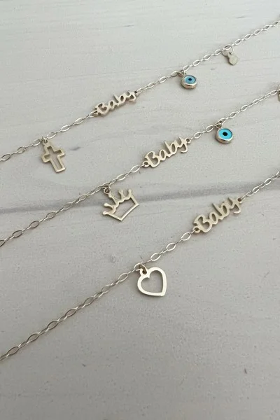 Βραχιόλι Χρυσό 9Κ Baby Καρδιά