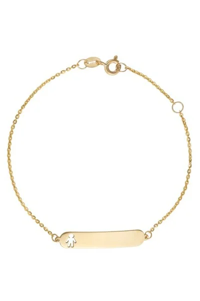 Βραχιόλι Χρυσό 9Κ Ταυτότητα Αγοράκι