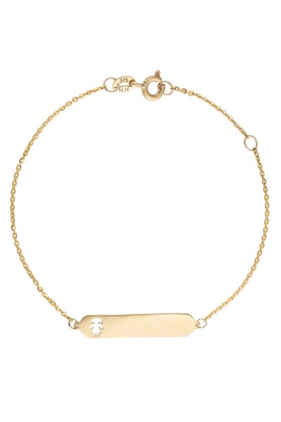 Βραχιόλι Χρυσό 9Κ Ταυτότητα Κορίτσι