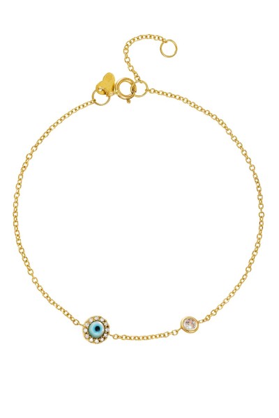 Βραχιόλι Χρυσό 9Κ Ματάκι Φίλντισι