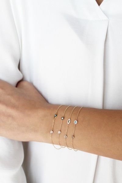 Βραχιόλι Χρυσό 9Κ Ματάκι Φίλντισι