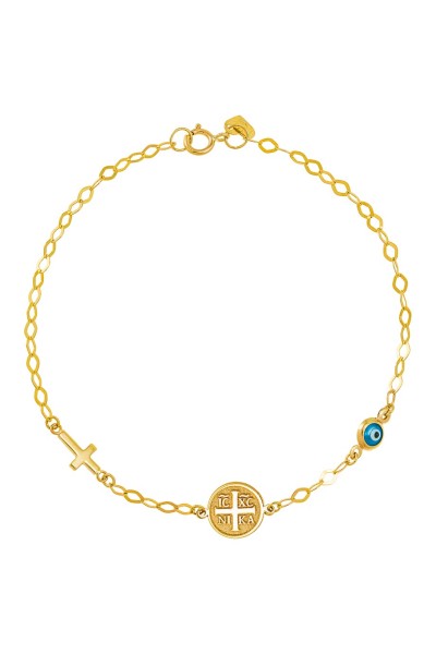 Βραχιόλι Χρυσό 9Κ Κωνσταντινάτο