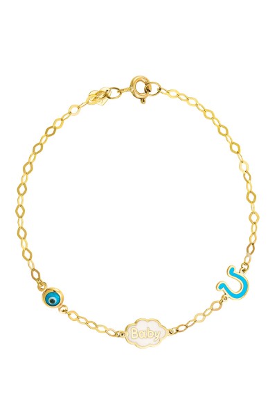 Βραχιόλι Χρυσό 9Κ Baby Πέταλο