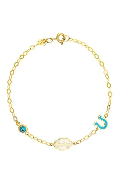 Βραχιόλι Χρυσό 9Κ Baby Πέταλο