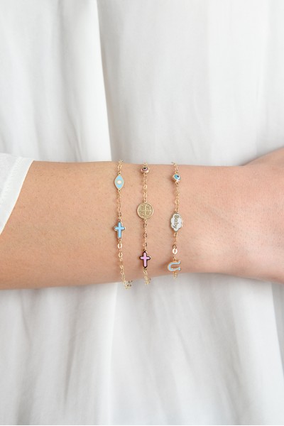 Βραχιόλι Χρυσό 9Κ Baby Πέταλο