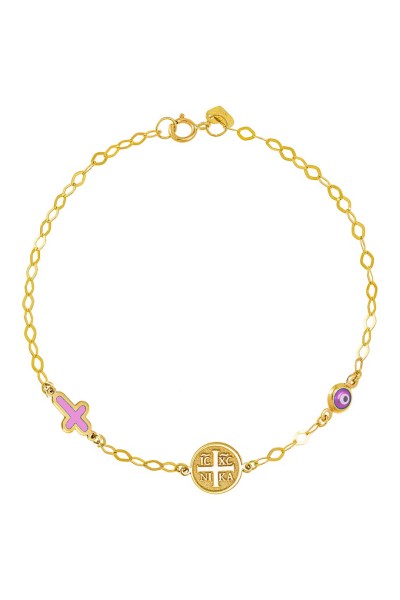 Βραχιόλι Χρυσό 9Κ Κωνσταντινάτο