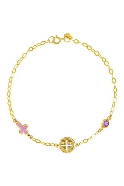 Βραχιόλι Χρυσό 9Κ Κωνσταντινάτο