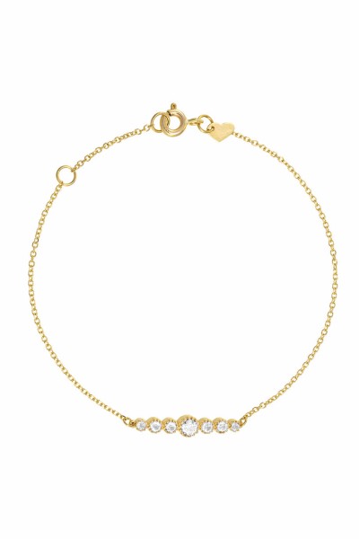 Βραχιόλι Χρυσό 9Κ White Line