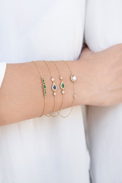 Βραχιόλι Χρυσό 9Κ Green Line