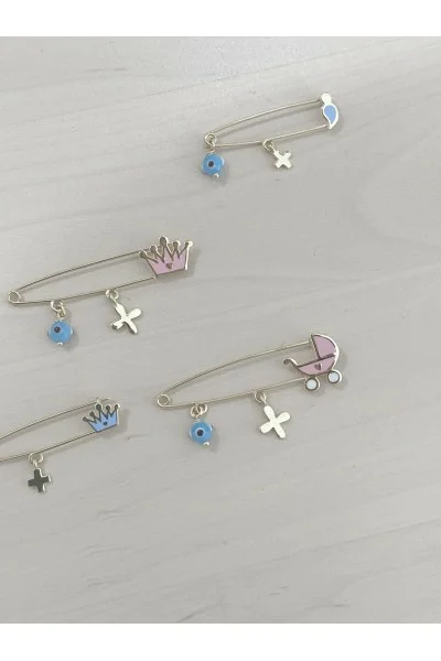 Παιδική Χρυσή 9Κ Παραμάνα Κορώνα Ροζ