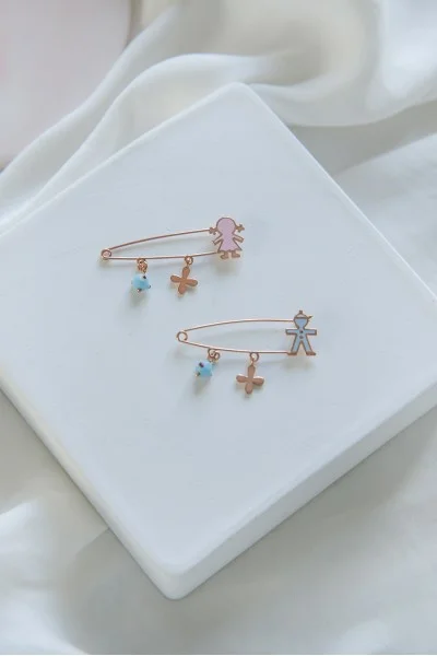 Παιδική Χρυσή 9Κ Παραμάνα Κοριτσάκι Ματάκι