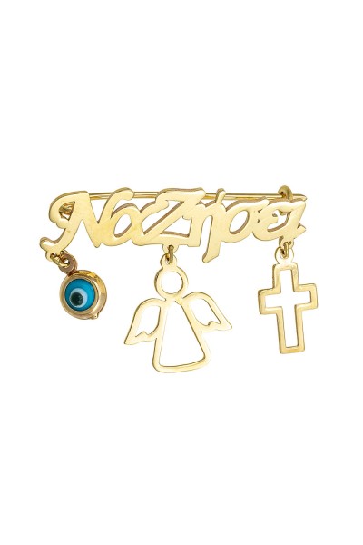 Παιδική Χρυσή 9Κ Παραμάνα Ευχές Αγγελάκι