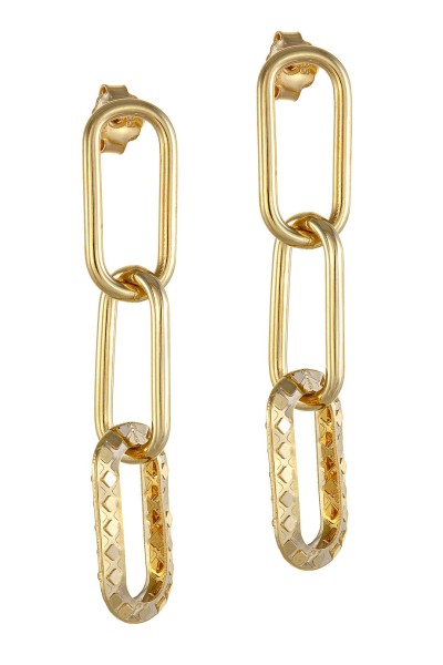 Σκουλαρίκι Χρυσό 14Κ Disco Long