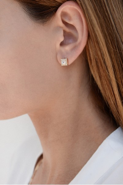 Σκουλαρίκι Χρυσό 14Κ Princess