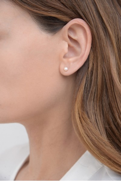 Σκουλαρίκι Χρυσό 14Κ Μαργαριτάρι Small 4-4.5mm