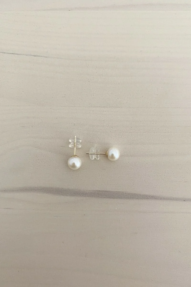 Σκουλαρίκι Χρυσό 14Κ Μαργαριτάρι Small 4-4.5mm