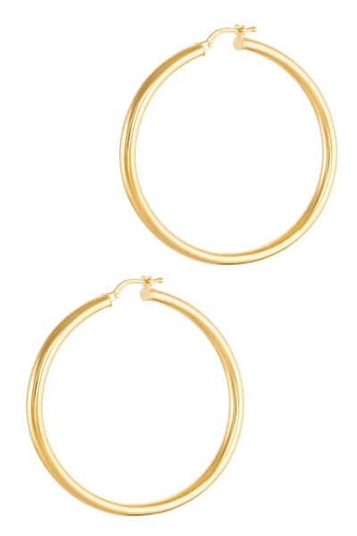 Σκουλαρίκι Χρυσό 14Κ Κρίκος Στρογγυλός Μεγάλος 4.5cm