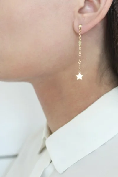 Σκουλαρίκι Χρυσό 14Κ Shiny Stars