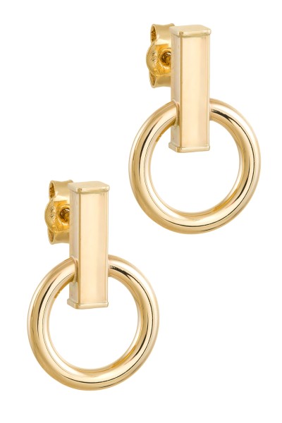 Σκουλαρίκι Χρυσό 14Κ Shiny Circles